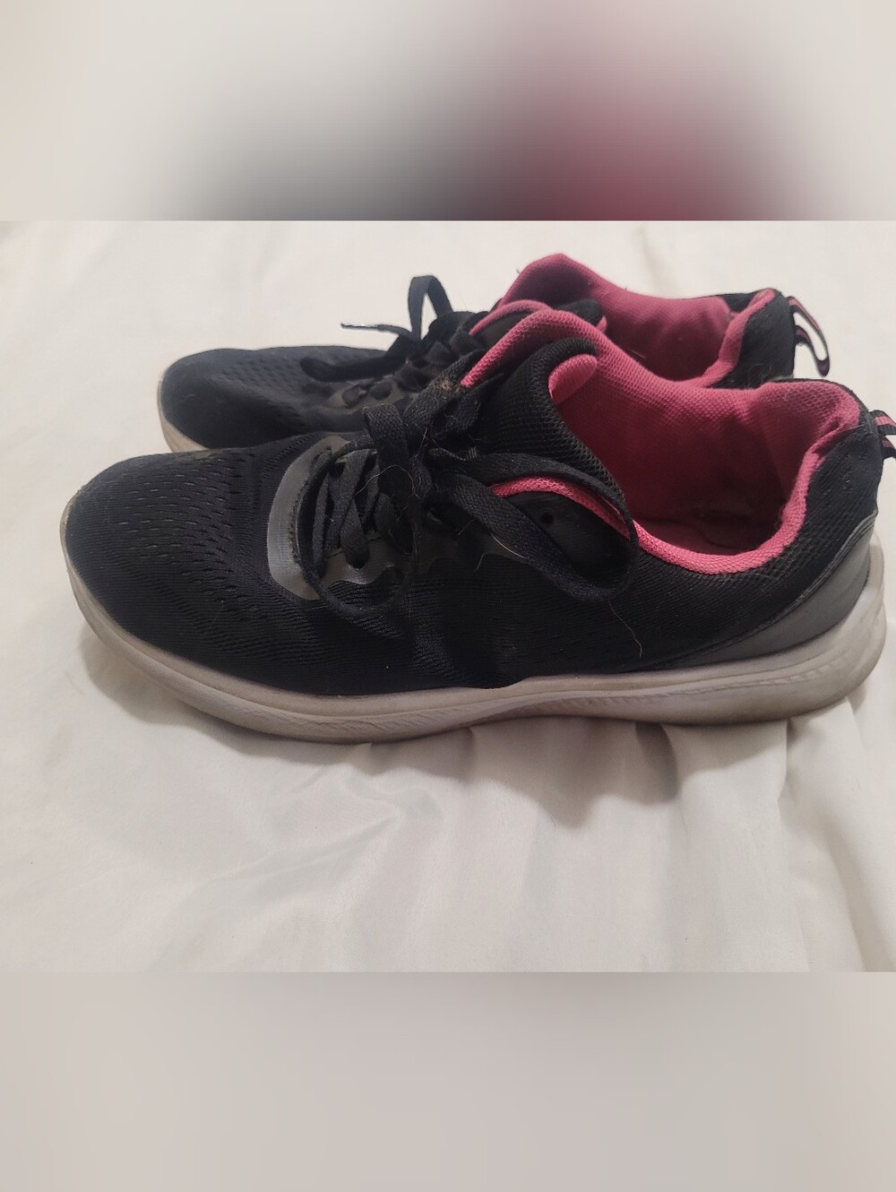 Women’s Black and Pink Athletic Sneakers
